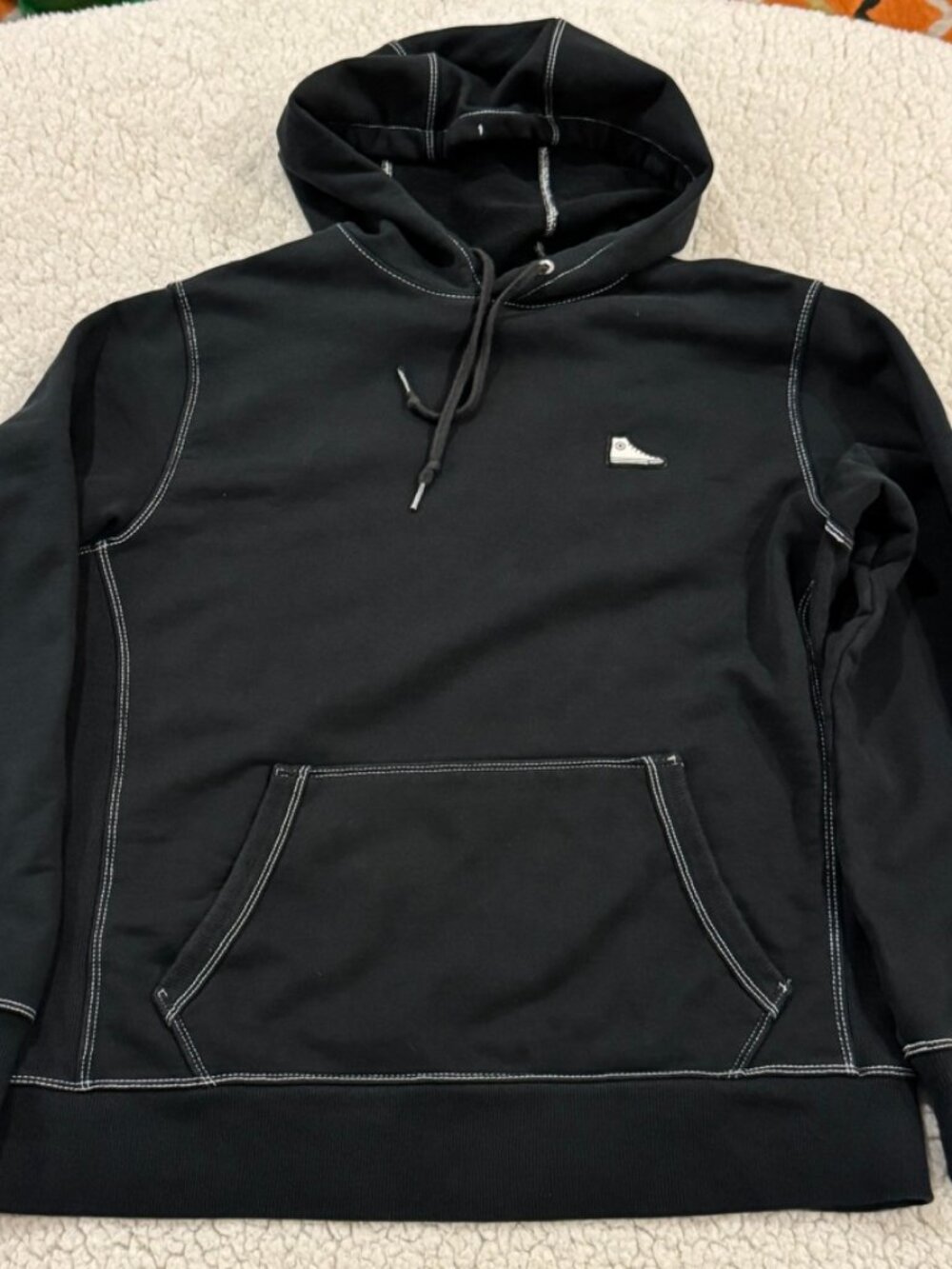 Converse Chuck Taylor Shoe Patch Hoodie, Black, Men's Medium
